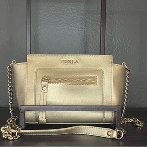 Furla Metallic Gold Crossbody Bag